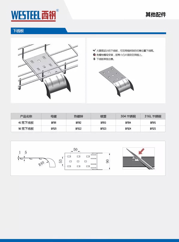 Wire Mesh Cable Tray Other Accessories